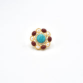 Chavvi Turquoise Stone Fusion Ring - The Pashm